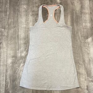 Lululemon Athletica Gray Fitted Backless Tank Top
